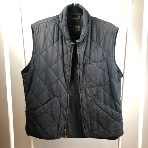 - JCrew Men's Sussex Quilted Primaloft Vest Insulated Outerwear Navy L - Picture 2 of 14
